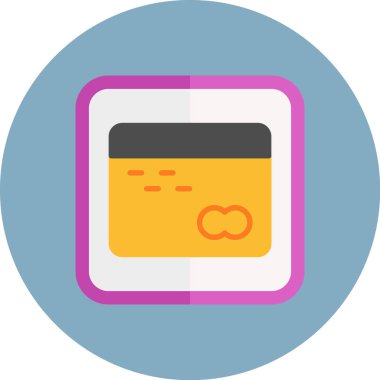 Kredi kartıyla. Basit resimleme