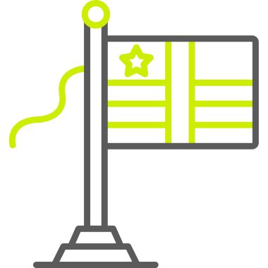 bayrak ikonu vektör illüstrasyonu