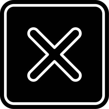 çapraz simge vektör illüstrasyonu