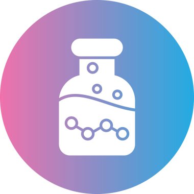 Bir şişe parfüm ikonu, vektör illüstrasyonu