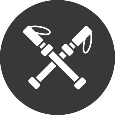 Yürüme Çubuğu, Her Kullanım İçin Basit Vektör Simgesi