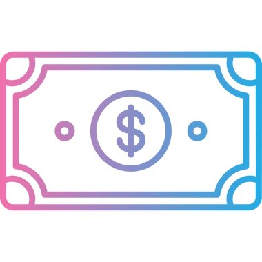 Dolar işareti vektör simgesi