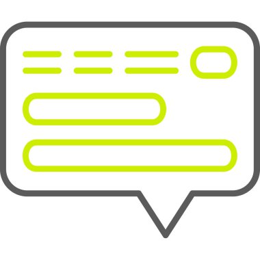 kabarcık sohbet ileti simgesi Doldurulmuş dış hat biçimi