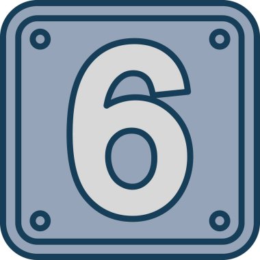 Moda tarzında izole edilmiş altıncı simge