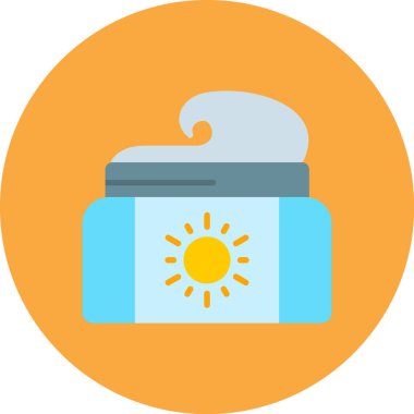 Güneşte kişisel ve ticari kullanım için vektör simgesi çizimi