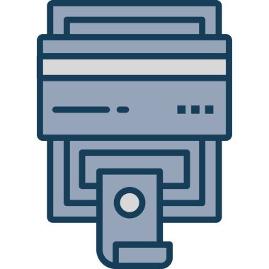 Banka kartı para simgesi Doldurulmuş dış hat biçimi