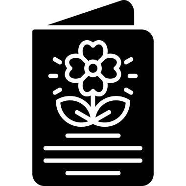 çiçek simgesi, vektör illüstrasyonu