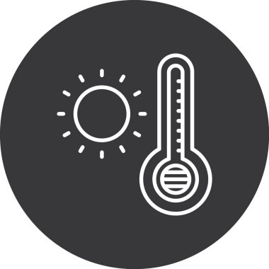 sıcaklık simgesi vektör illüstrasyonu