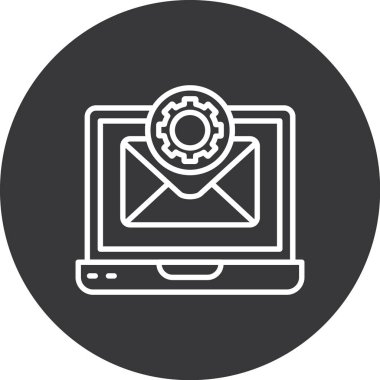 Dizüstü bilgisayar simgesi vektör çizimi