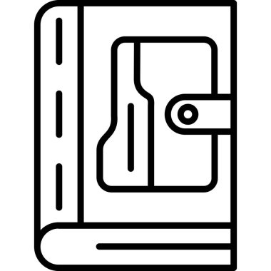 Kitap. Web simgesi basit illüstrasyon