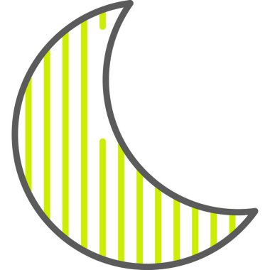 Ay. Web simgesi basit illüstrasyon