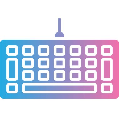 Klavye. Web simgesi basit illüstrasyon