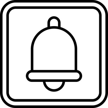 Çan bildirim simgesi ana hat biçiminde