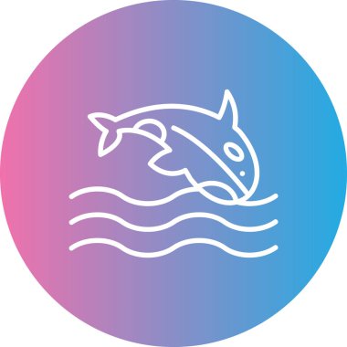 Balık simgesinin vektör illüstrasyonu