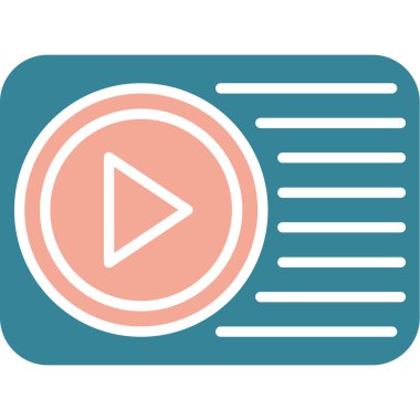 Oynat düğmesi. Web illüstrasyonu