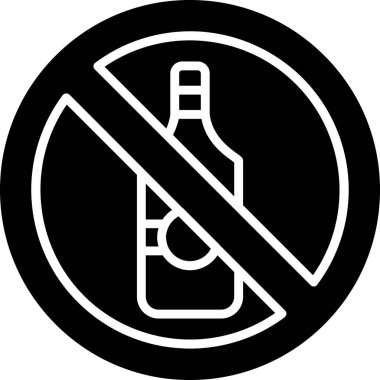 alkollü içecek simgesi ana hatlarıyla