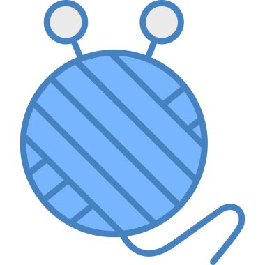 Şirin bir mavi topun vektör çizimi