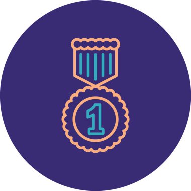 Madalya. Web simgesi basit illüstrasyon