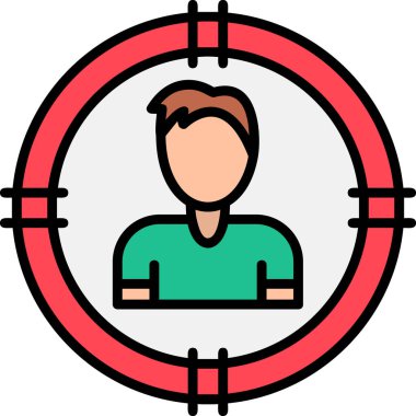 Adamım. Web simgesi basit illüstrasyon