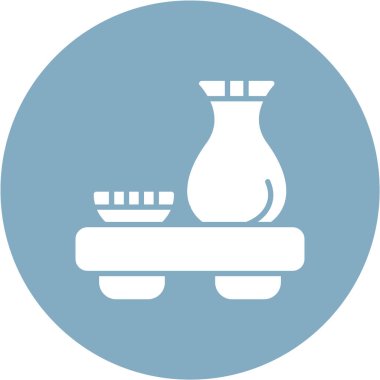 Vazo simgesinin vektör illüstrasyonu