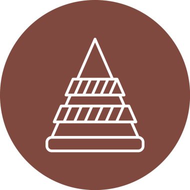 Bir piramit simgesinin vektör çizimi