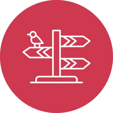 vektör yol simgesi illüstrasyonu