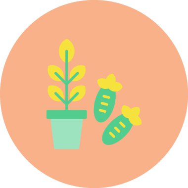 Beyaz arkaplanda kaktüs simgesinin vektör çizimi