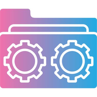 Dişli web simgesi, vektör çizim