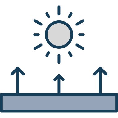 Güneş simgesinin vektör illüstrasyonu