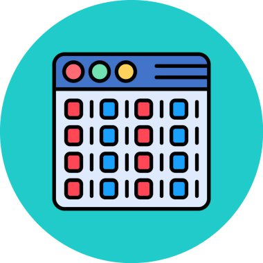 Takvim vektör simgesi modern illüstrasyon