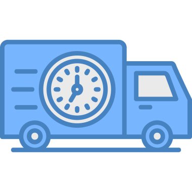 Teslimat. Web simgesi basit illüstrasyon