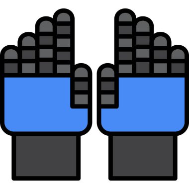 Eldivenler. Web simgesi vektör illüstrasyonu