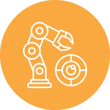 robotik kol vektör çizgisi simgesi, vektör