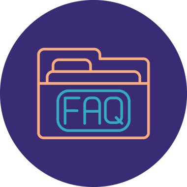 Faq simge vektör illüstrasyonu