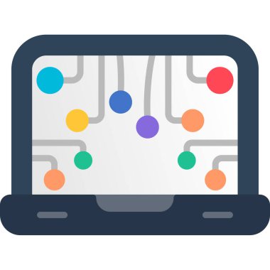 ağ bağlantısı renkli vektör illüstrasyonu