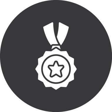 Madalya ikon vektör illüstrasyonu