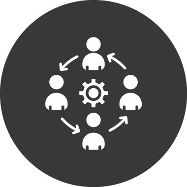 takım çalışması düz vektör simgesi