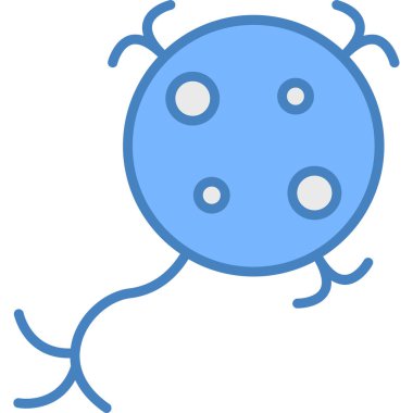 Virüs simgesi. Basit bir çizim. Web için bakteri vektör simgeleri