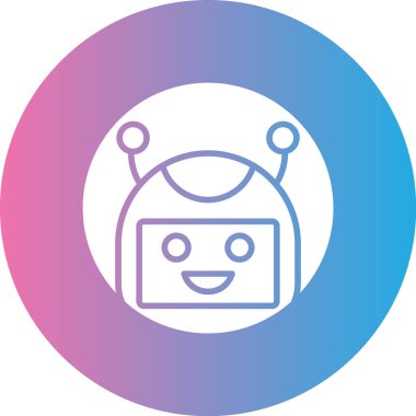 Robot simgesinin vektör illüstrasyonu