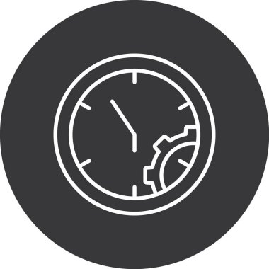 Saat simgesinin vektör illüstrasyonu