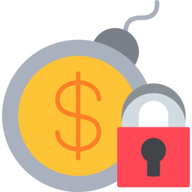 Güvenli kilit vektör simgesi