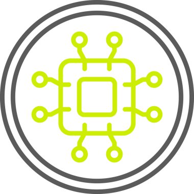 Devre kartı simgesi modada izole edilmiş arkaplan