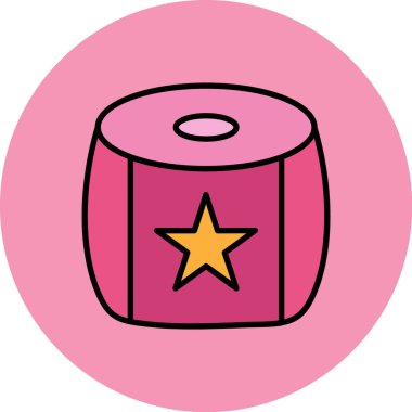 Çizgi film yıldızının vektör çizimi