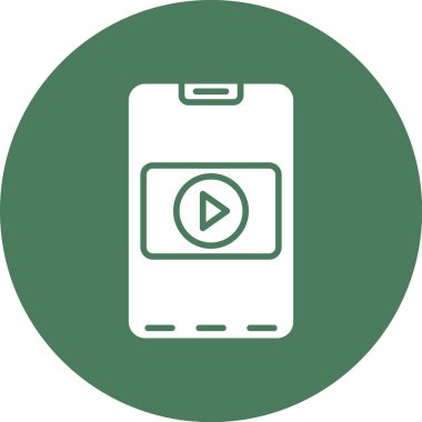 mobil vektör simgesi modern basit illüstrasyon