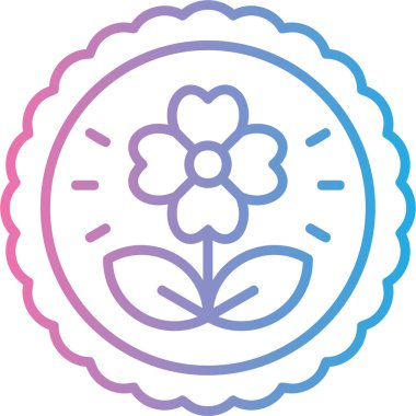 Çiçek. Web simgesi basit illüstrasyon