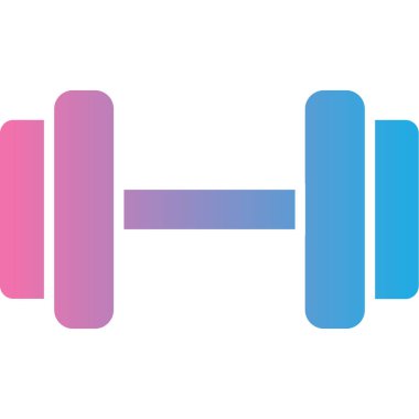 Mavi çizgi halter simgesi beyaz arkaplanda izole edildi. Kas kaldırma ikonu, fitness çanı, spor salonu, spor malzemeleri, egzersiz yaban domuzu..