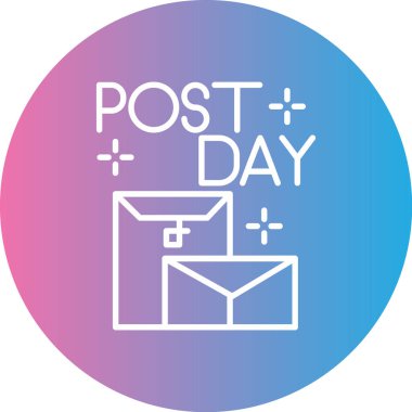 Posta günü ikonu vektöründe. logotype - gün işareti