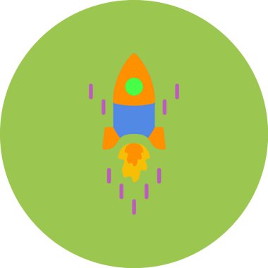 Bir roket simgesinin vektör çizimi