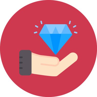 Elmas. Web simgesi basit illüstrasyon