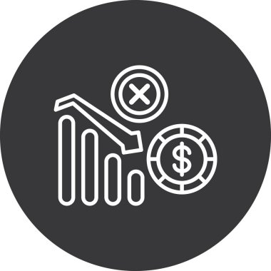 Para simgesinin vektör illüstrasyonu